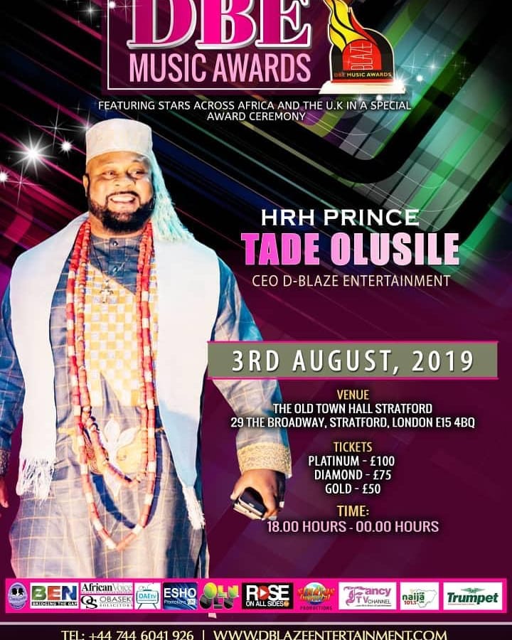 D Blaze Entertainment Uk sets to host DBE Music Awards 2019 ...